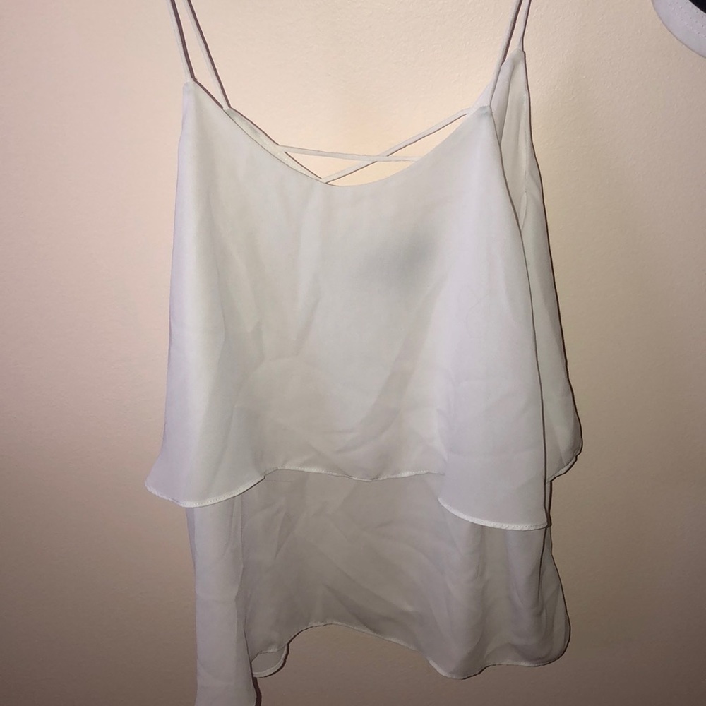 White flowy tank